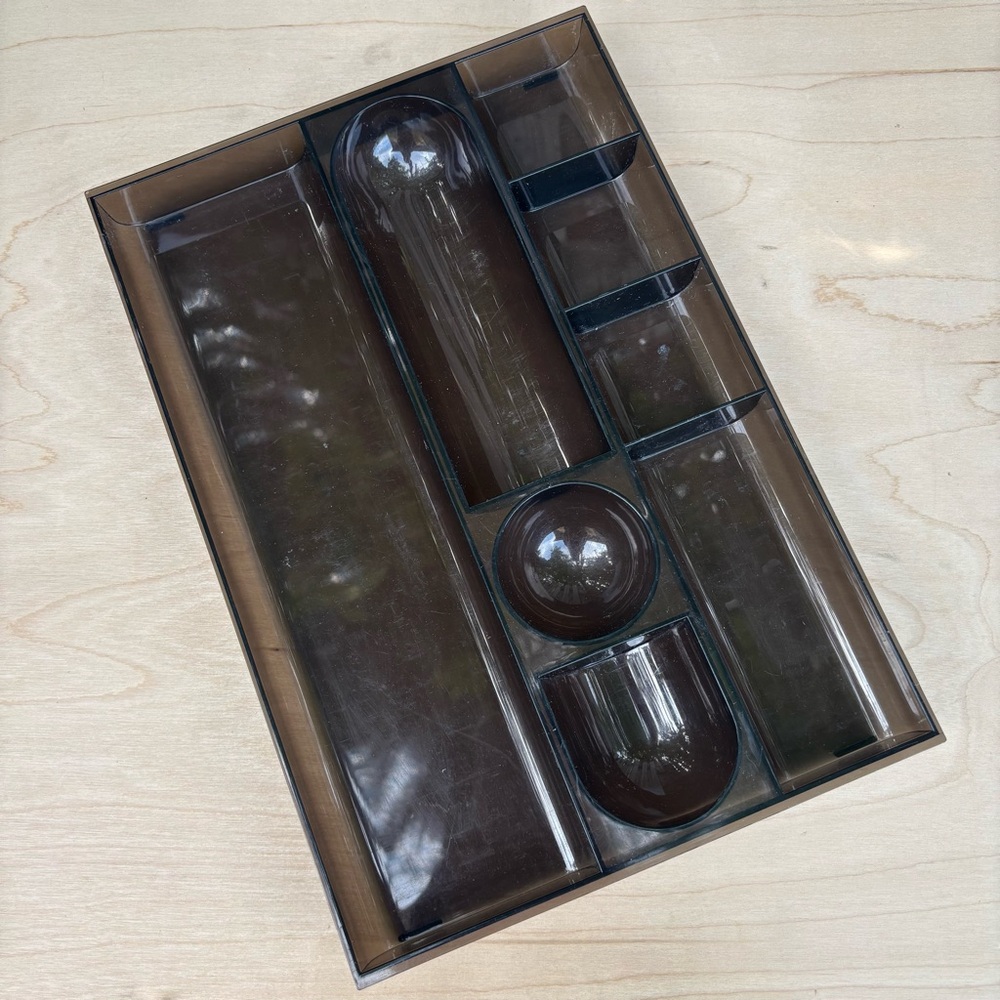 Vintage Eldon 1625 Catch’ All Plastic Acrylic Desk Drawer Organizer